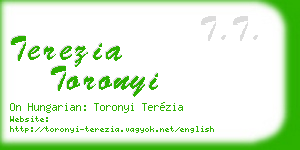 terezia toronyi business card